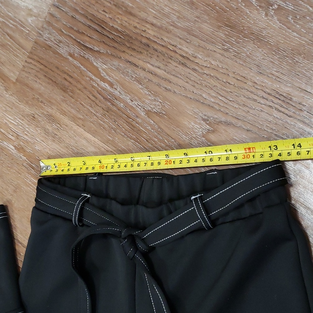 (L) NWT Revamped Flare Leg Pants Slim Evening Fancy Formal Office Minimalistic - Picture 5 of 12